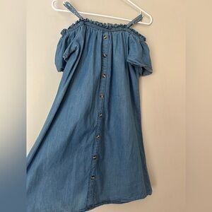 Speed‎ control Blue Off-Shoulder Kids Dress